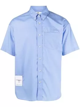 Рубашка с короткими рукавами и нашивкой-логотипом izzue, синий