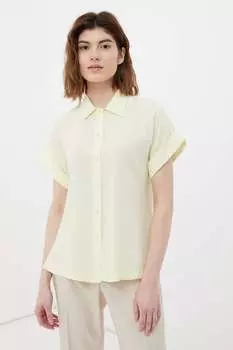 Рубашка с короткими рукавами и острым воротником Finn Flare, желтый