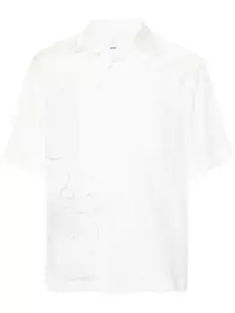 Рубашка с короткими рукавами и принтом OAMC, белый