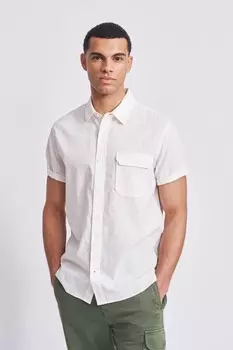 Рубашка с короткими рукавами и пряжками Aubin, белый