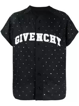 Рубашка с короткими рукавами и заклепками Givenchy, черный