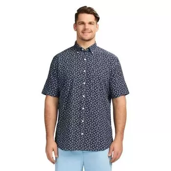 Рубашка с короткими рукавами и застежкой на пуговицы Big & Tall Breeze Izod, цвет medieval blue