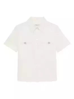 Рубашка с короткими рукавами и застежкой на пуговицы BLUMARINE, белый