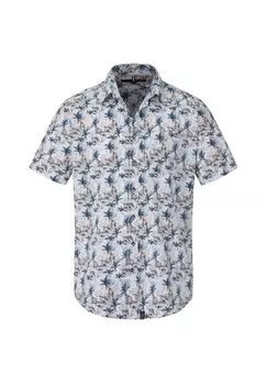 Рубашка с короткими рукавами из хлопка с летним принтом Короткий рукав PADDOCK'S, синий