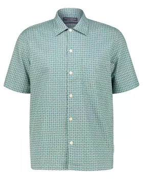 Рубашка с короткими рукавами из органического хлопка стандартной посадки. Marc O'Polo, зеленый