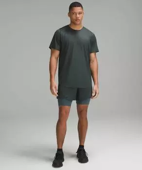 Рубашка с короткими рукавами из сетчатой ткани Lululemon