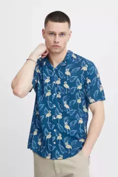 Рубашка с короткими рукавами из смеси "BLEND BHShirt", синий