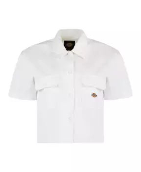 Рубашка с короткими рукавами из смесового хлопка. Dickies, белый