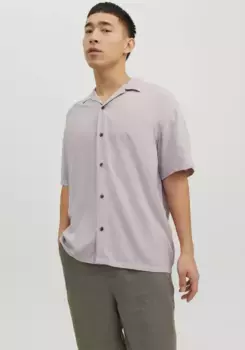 Рубашка с короткими рукавами Jack & Jones "JJEJEFF RESORT SHIRT SS SN", лиловый