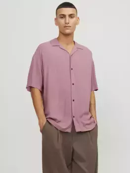 Рубашка с короткими рукавами Jack & Jones "JJEJEFF SOLID RESORT SHIRT SS SN", цвет Mesa Rose