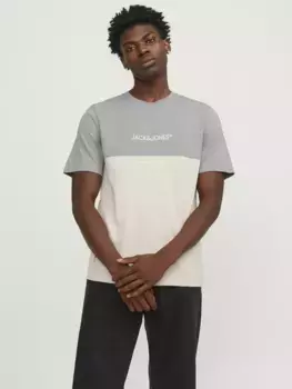 Рубашка с короткими рукавами Jack & Jones "JJERYDER BLOCKING TEE SS LN", зеленый