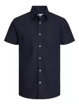 Рубашка с короткими рукавами Jack & Jones "JJJOE STRUCTURE SHIRT SS", синий