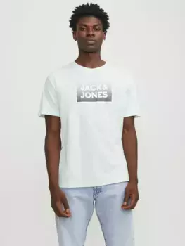 Рубашка с короткими рукавами Jack & Jones "JJSTEEL TEE SS CREW NECK", цвет Soothing Sea