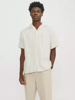 Рубашка с короткими рукавами Jack & Jones "JORCABANA STRIPE SHIRT SS SN", цвет Fields Of Rye