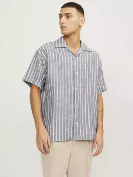 Рубашка с короткими рукавами Jack & Jones "JORCABANA STRIPE SHIRT SS SN", цвет Sky Captain