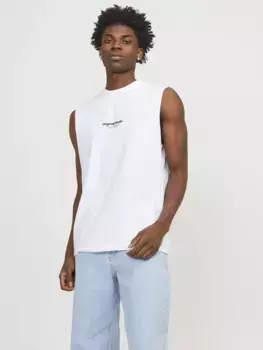 Рубашка с короткими рукавами Jack & Jones "JORVESTERBRO SLEEVELESS TEE SN", белый