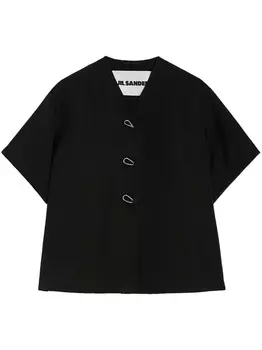Рубашка с короткими рукавами Jil Sander, черный