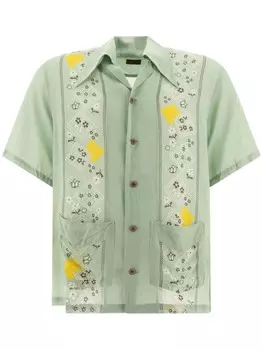 Рубашка с короткими рукавами KAPITAL, зеленый