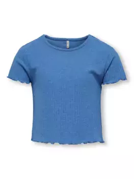 Рубашка с короткими рукавами KIDS ONLY "KOGNELLA S/S O-NECK TOP NOOS JRS", синий