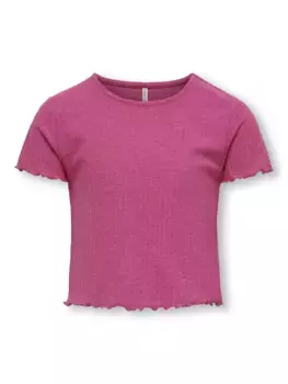 Рубашка с короткими рукавами KIDS ONLY "KOGNELLA S/S O-NECK TOP NOOS JRS", малиновый