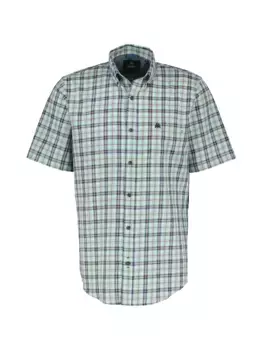 Рубашка с короткими рукавами LERROS "Мужская рубашка в клетку LERROS с короткими рукавами", синий