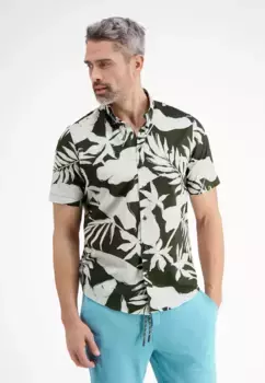 Рубашка с короткими рукавами LERROS "Рубашка с короткими рукавами LERROS с цветочным принтом", цвет Chilled Olive