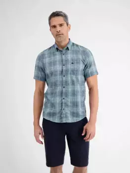 Рубашка с короткими рукавами LERROS "Рубашка с короткими рукавами в клетку LERROS для мужчин", синий