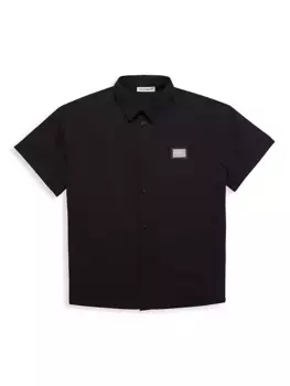 Рубашка с короткими рукавами Little Boy's & Boy's Dolce&Gabbana, черный
