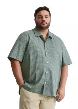 Рубашка с короткими рукавами Marc O'Polo "из органического хлопка и лиоцелла", зеленый