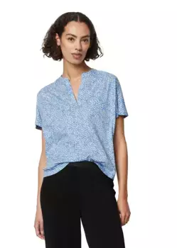 Рубашка с короткими рукавами Marc O'Polo "из легкого одинарного джерси", синий