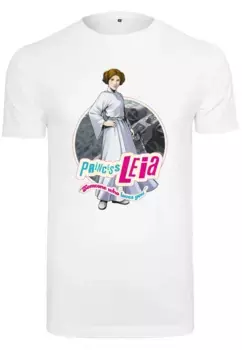Рубашка с короткими рукавами Merchcode "Мужская футболка Merchcode Star Wars Leia Logo Tee", белый