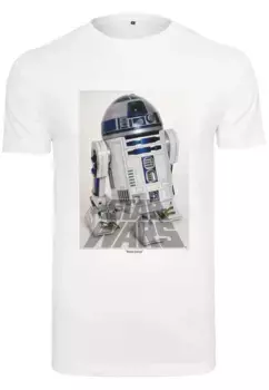 Рубашка с короткими рукавами Merchcode "Мужская футболка Merchcode Star Wars R2D2", белый