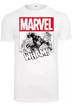 Рубашка с короткими рукавами Merchcode "Мужская футболка " Merchcode Avengers Smashing Hulk", белый