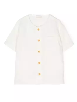 Рубашка с короткими рукавами Miki House, белый