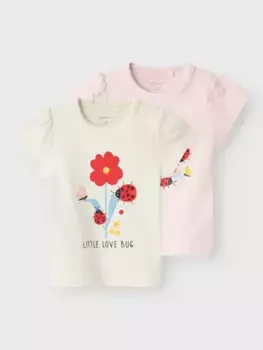 Рубашка с короткими рукавами Name It "NBFFOSSA SS TOP BOX 2P", цвет Jet Stream