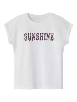 Рубашка с короткими рукавами Name It "NKFFAMMA SS TOP NOOS", белый