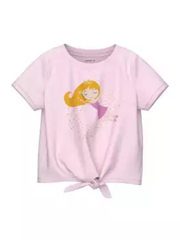 Рубашка с короткими рукавами Name It "NMFKIKATIE SS SHORT TOP PB", цвет Festival Bloom