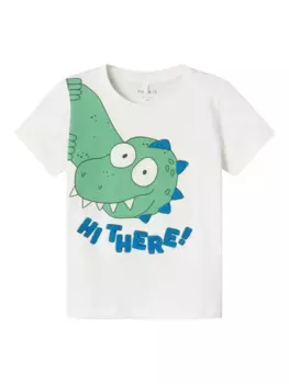 Рубашка с короткими рукавами Name It "NMMHELLAN SS TOP PB", цвет Jet Stream