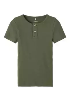 Рубашка с короткими рукавами Name It "NMMKAB TOP NOOS", оливковый