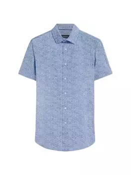 Рубашка с короткими рукавами OoohCotton Bugatchi, цвет sky