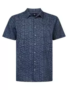 Рубашка с короткими рукавами Petrol Industries "Men Shirt Short Sleeve AOP", синий