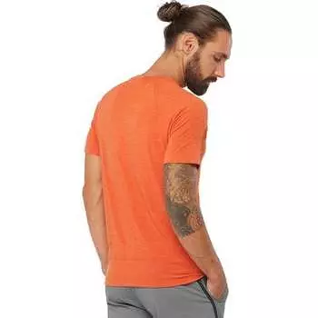 Рубашка с короткими рукавами Runlife мужская Salomon, цвет Burnt Ochre Heather