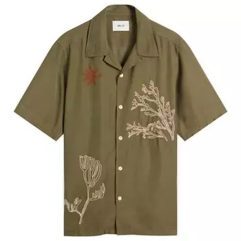 Рубашка с короткими рукавами с вышивкой «Хулио» Nn07, цвет capers