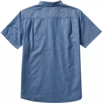 Рубашка с короткими рукавами Scholar Aizome Chambray мужская Roark, темно-синий