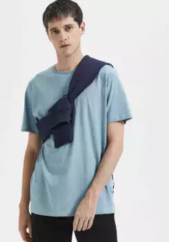 Рубашка с короткими рукавами SELECTED HOMME "SLHASPEN MINI STR SS O-NECK TEE NOOS", цвет Limoges