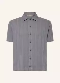 Рубашка с короткими рукавами, стандартного кроя, из трикотажа Daniele Fiesoli, серый