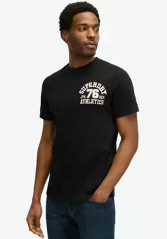 Рубашка с короткими рукавами Superdry "EMMBROIDER SUPERSTATE LOGO TEE", черный