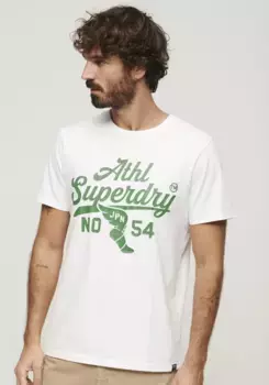 Рубашка с короткими рукавами Superdry "SD-TRACK & FIELD ATH GRAPHIC TEE", цвет Optic