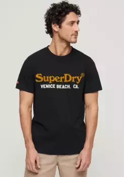 Рубашка с короткими рукавами Superdry "SD-VENUE DUO LOGO T SHIRT", черный