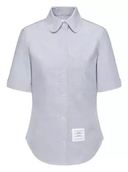 Рубашка с короткими рукавами THOM BROWNE, серый
